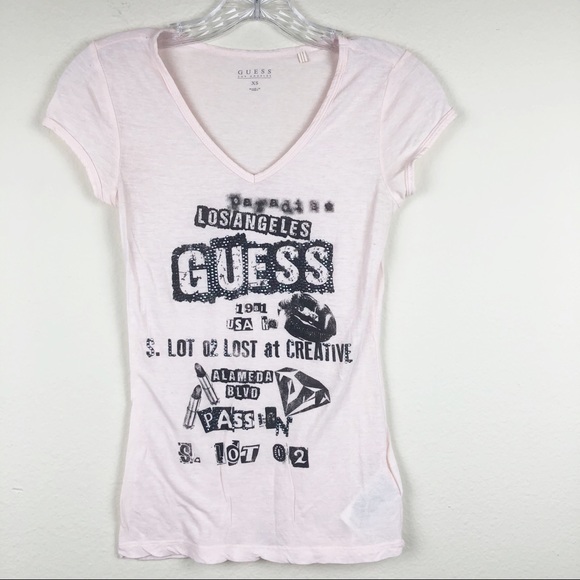 Guess Tops - 🔥5 for 30 Guess Light Pink Tee C260
